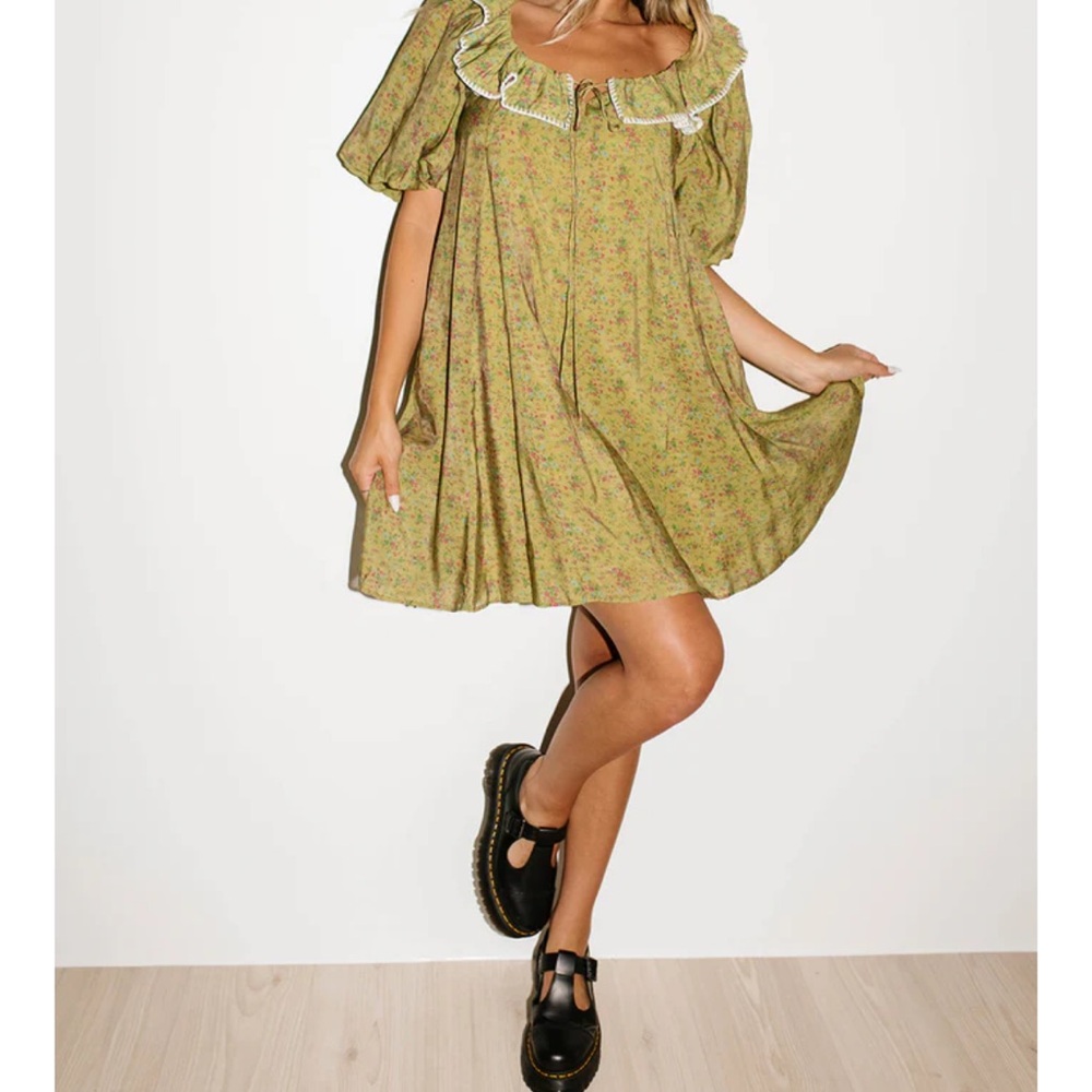 Shop Zoco Mini Good Luck Puff Sleeve Dress